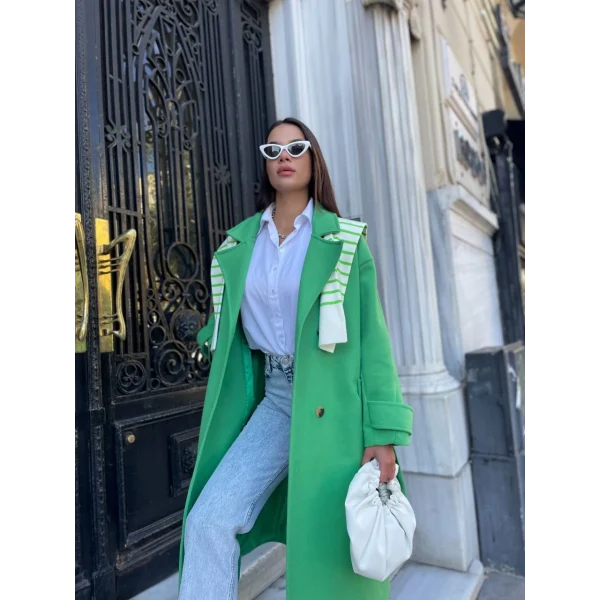 PREMİUM KALİTE UZUN YÜN KABAN YEŞİL