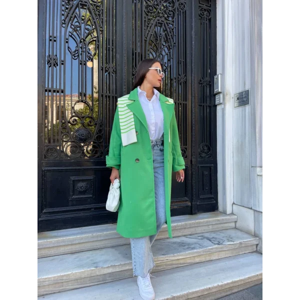 PREMİUM KALİTE UZUN YÜN KABAN YEŞİL