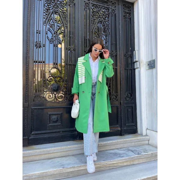 PREMİUM KALİTE UZUN YÜN KABAN YEŞİL