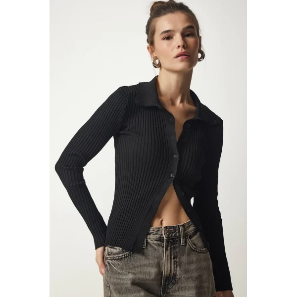 SİYAH POLO YAKA HIRKA