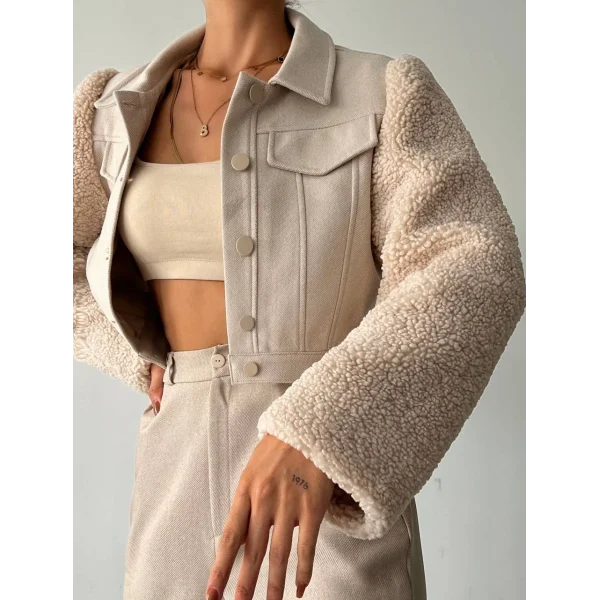 TEDY KOL KISA CEKET KARAMEL