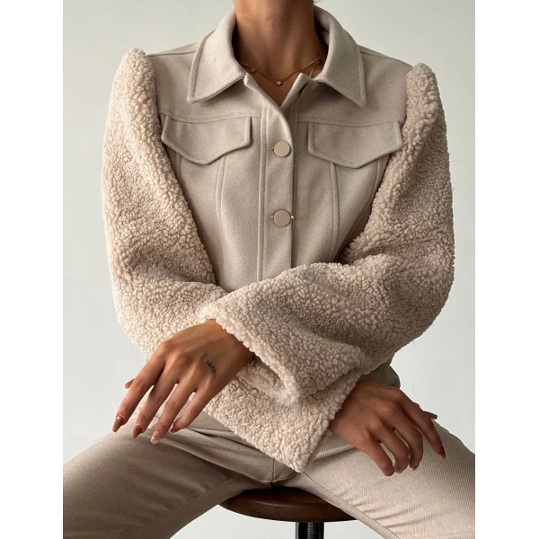 TEDY KOL KISA CEKET KARAMEL