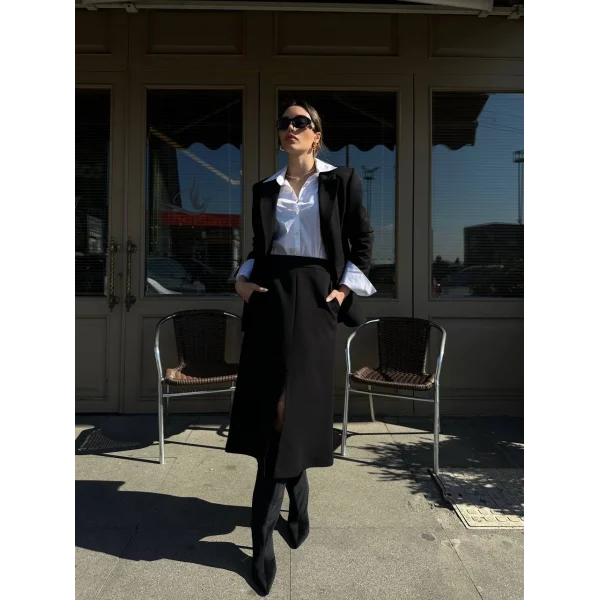 SİYAH CEKET ETEK TAKIM