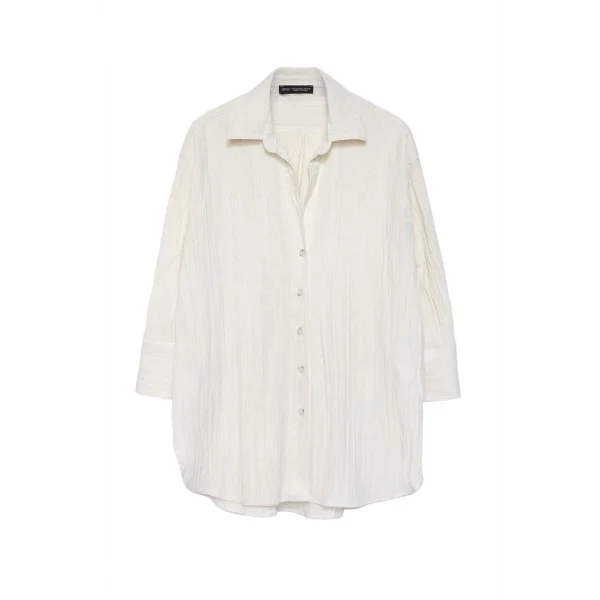 Fakir Kol Düğmeli Gömlek Naturel