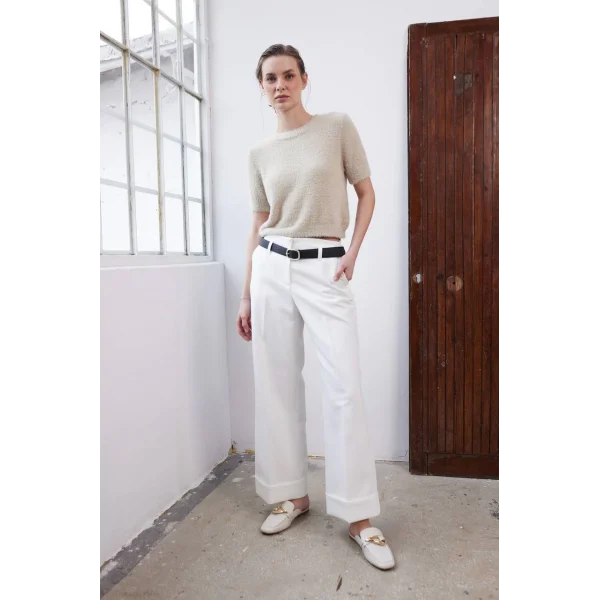 KISA KOLLU YUMOŞ TRİKO KAZAK BEJ