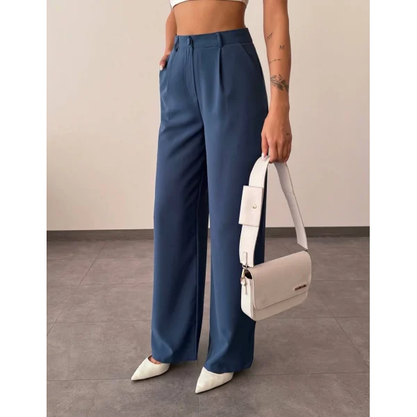 TWİLL PALAZZO PANTOLON İNDİGO