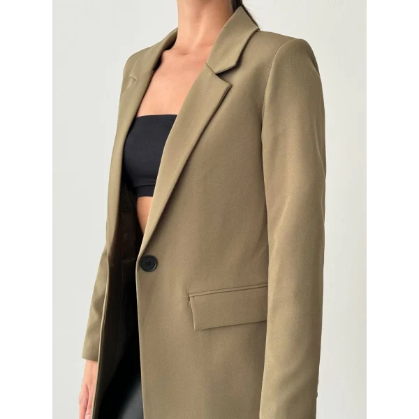 ATLAS TEK DÜĞME ASTARLI CEKET HAKİ