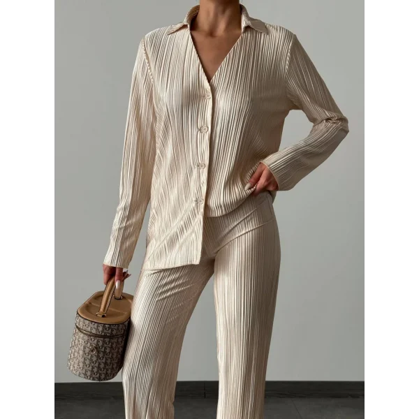 Hayal Pilise Gömlek Pantolon Takım Taş