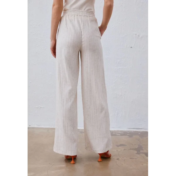 ROLE KETEN PANTOLON EKRU