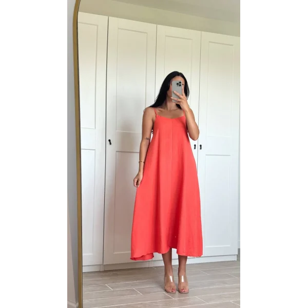 ASKILI UZUN KETEN ELBİSE NARÇİÇEĞİ