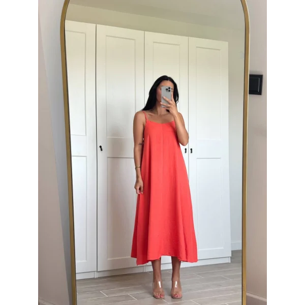 ASKILI UZUN KETEN ELBİSE NARÇİÇEĞİ