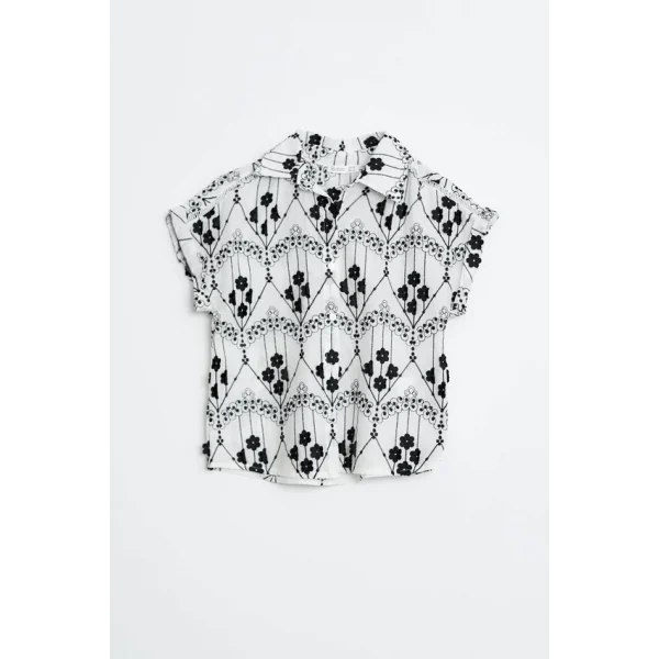 ROBİN ÇİÇEK DESENLİ KISA KOL GÖMLEK