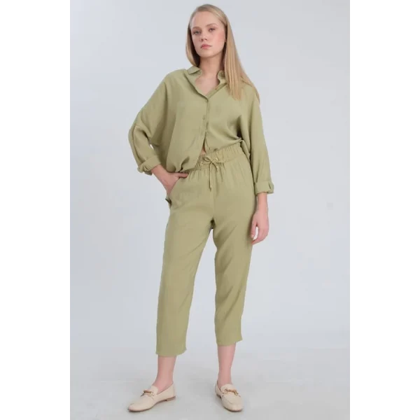 PERRY YEŞİL GÖMLEK PANTOLON TAKIM