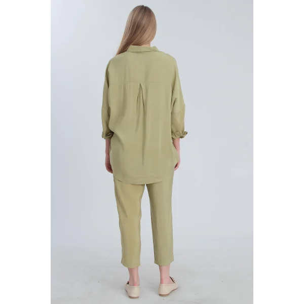 PERRY YEŞİL GÖMLEK PANTOLON TAKIM