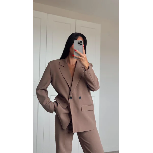 MYRA ATLAS CEKET PANTOLON TAKIM KAHVE