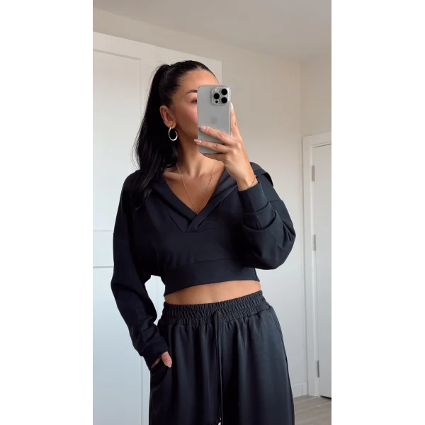 Premium Seri Modal Kumaş Pantolon Sweat Takım Füme