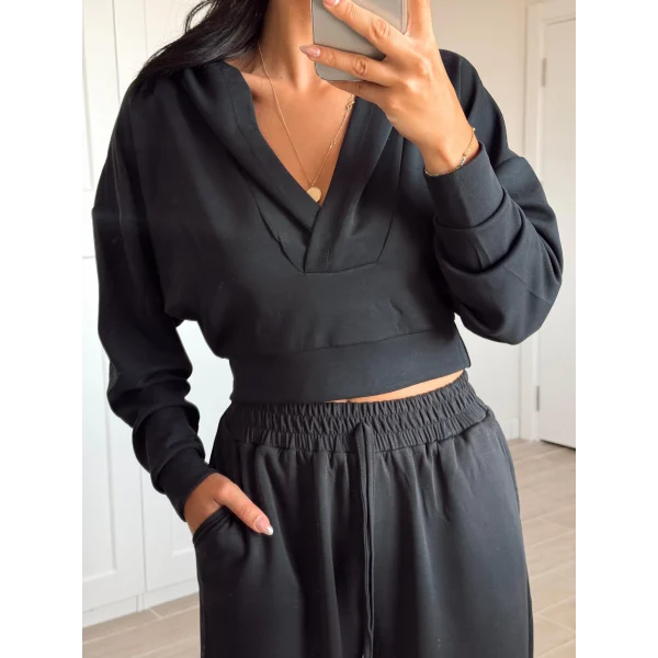 Premium Seri Modal Kumaş Pantolon Sweat Takım Füme