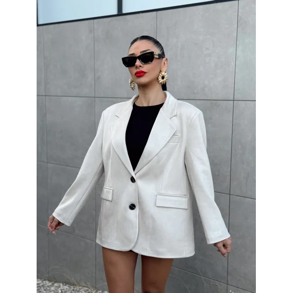 OVERSİZE SÜET BLAZER CEKET TAŞ