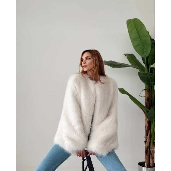 Premium Serisi Midi Boy Beyaz Kürk