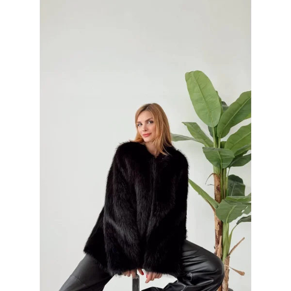 Premium Serisi Midi Boy Siyah Kürk