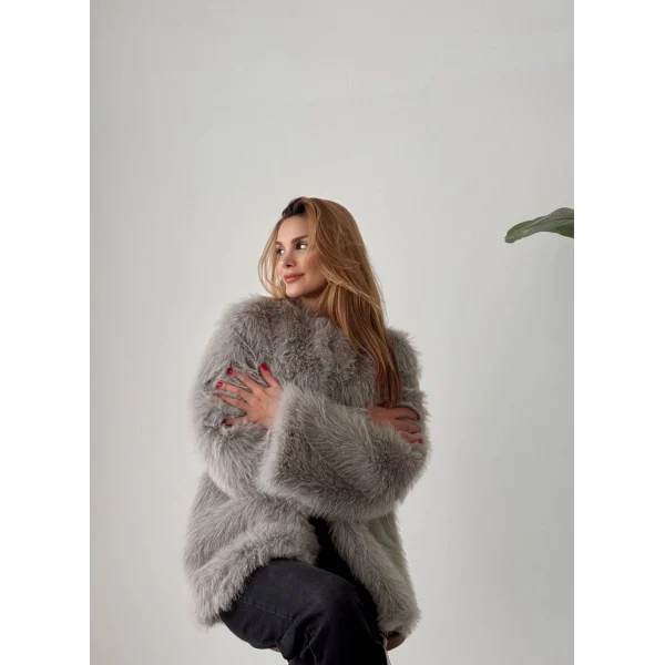 Premium Serisi Midi Boy Gri Kürk