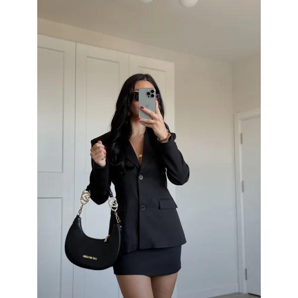 Myra Ceket Etek Takım Siyah