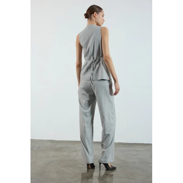 Myra Yelek Pantolon Takım-Gri