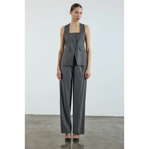 Myra Yelek Pantolon Takım-Antrasit