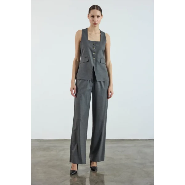 Myra Yelek Pantolon Takım-Antrasit