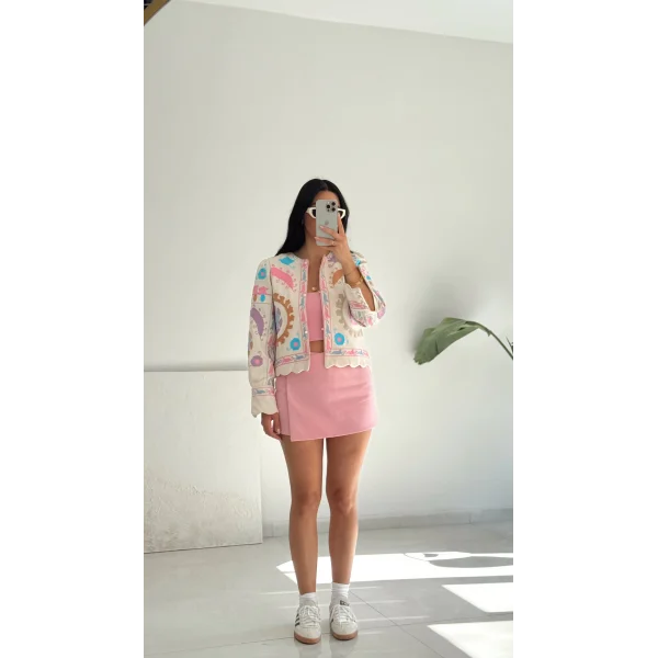 Nakış İşlemeli Gabardin Ceket