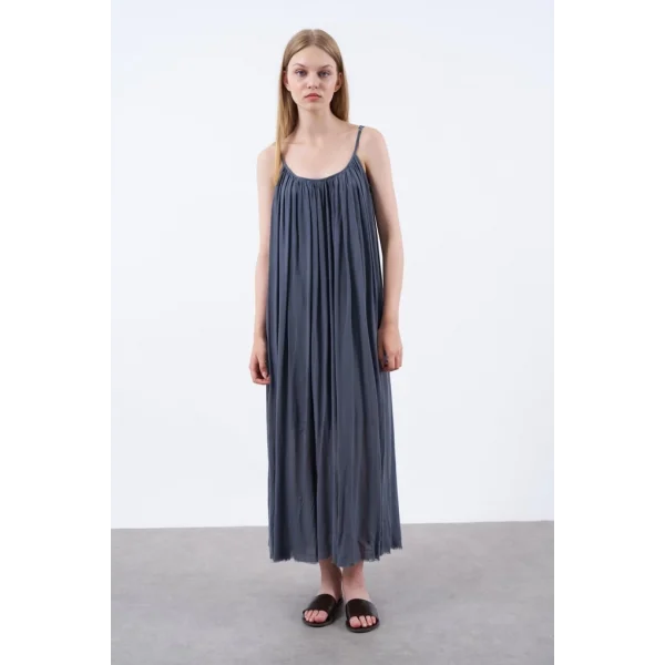 Antrasit Myra Askılı Elbise