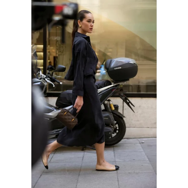 Luna Modal Gömlek Elbise İkili Takım – Doğal Şıklığın Zarafeti