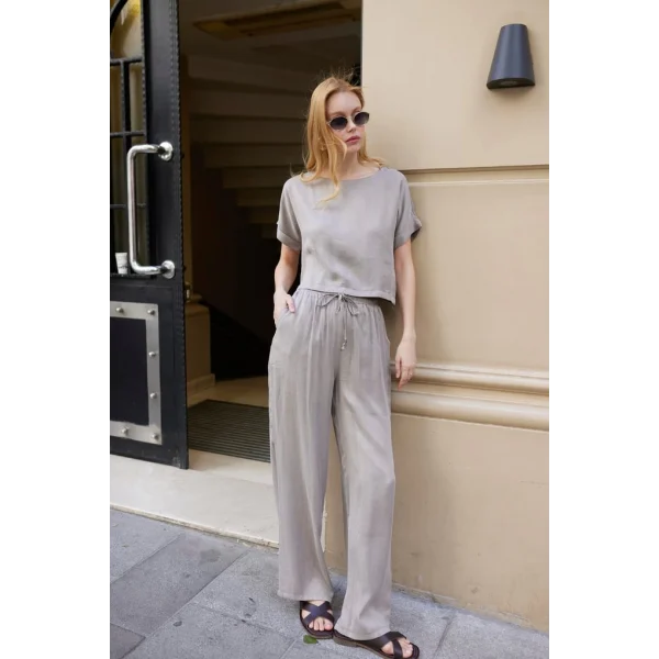 Sunday Bluz Pantolon İkili Takım - Vizon