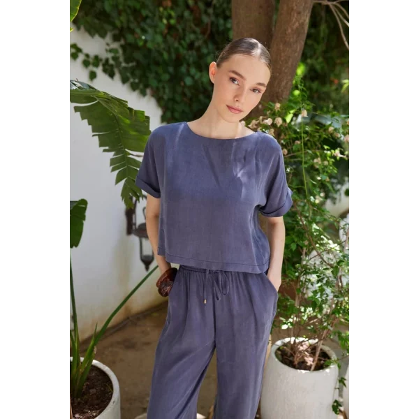 Sunday Bluz Pantolon İkili Takım - Lacivert