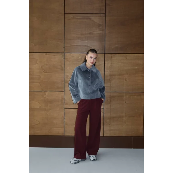 Mila Kürk Ceket-Antrasit