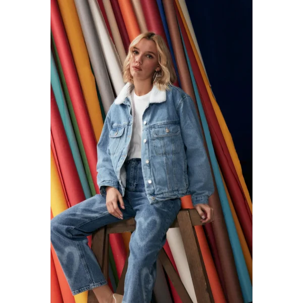 KÜRKLÜ KALIN DENİM CEKET