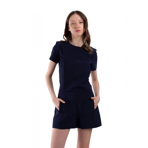 Orjinal Marka Lacivert Şortlu Tulum