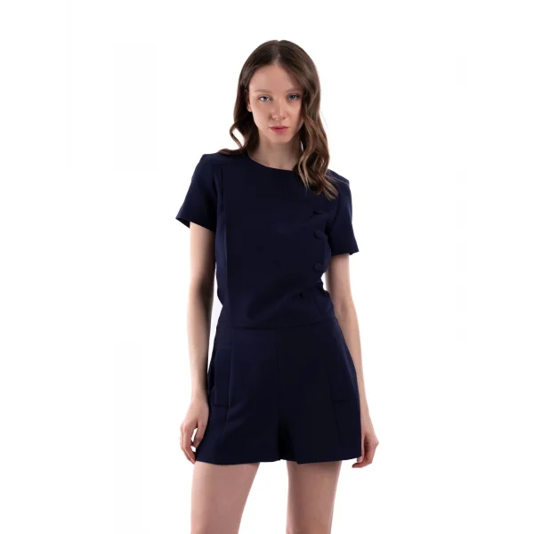 Orjinal Marka Lacivert Şortlu Tulum