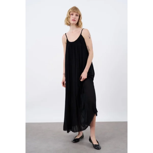 Siyah Myra Askılı Elbise