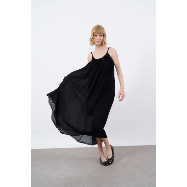 Siyah Myra Askılı Elbise