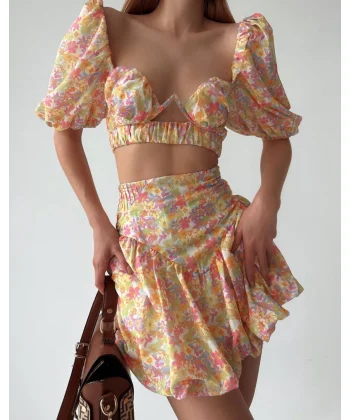 Çiçek Desenli Bluz