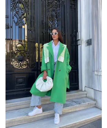 PREMİUM KALİTE UZUN YÜN KABAN YEŞİL