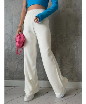 TRİKO PANTOLON KREM