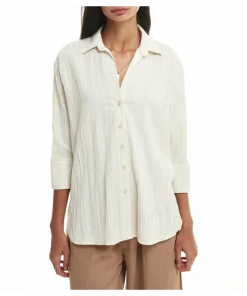 Fakir Kol Düğmeli Gömlek Naturel