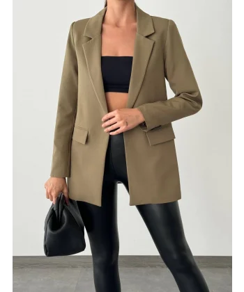 ATLAS TEK DÜĞME ASTARLI CEKET HAKİ