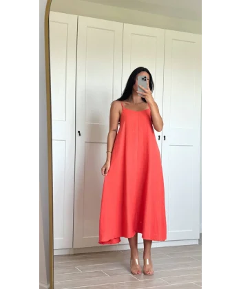 ASKILI UZUN KETEN ELBİSE NARÇİÇEĞİ