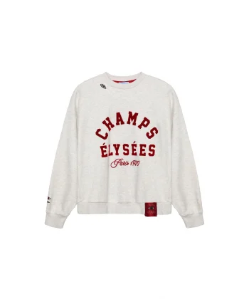 Nakış Göz Etiketli Yazılı Sweatshirt Gri