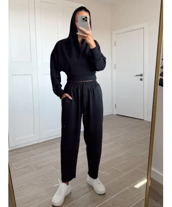 Premium Seri Modal Kumaş Pantolon Sweat Takım Füme