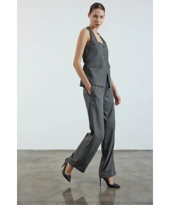 Myra Yelek Pantolon Takım-Antrasit