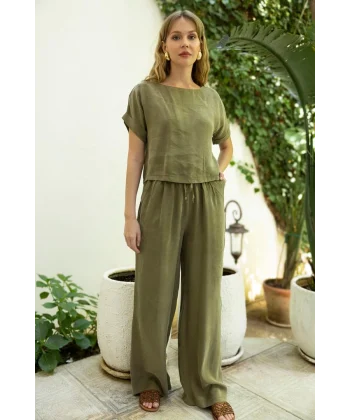 Sunday Bluz Pantolon İkili Takım - Haki